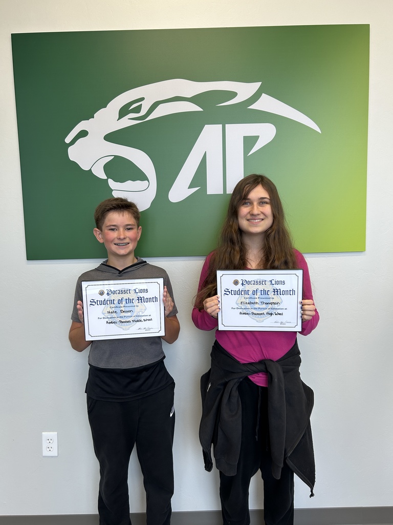 Nate Brown & Elizabeth Thompson students of the month 