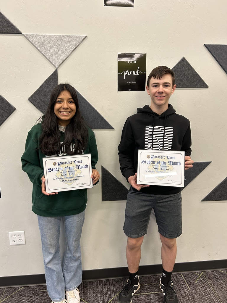 Students of the month Jennifer Castro & Conner Copeland
